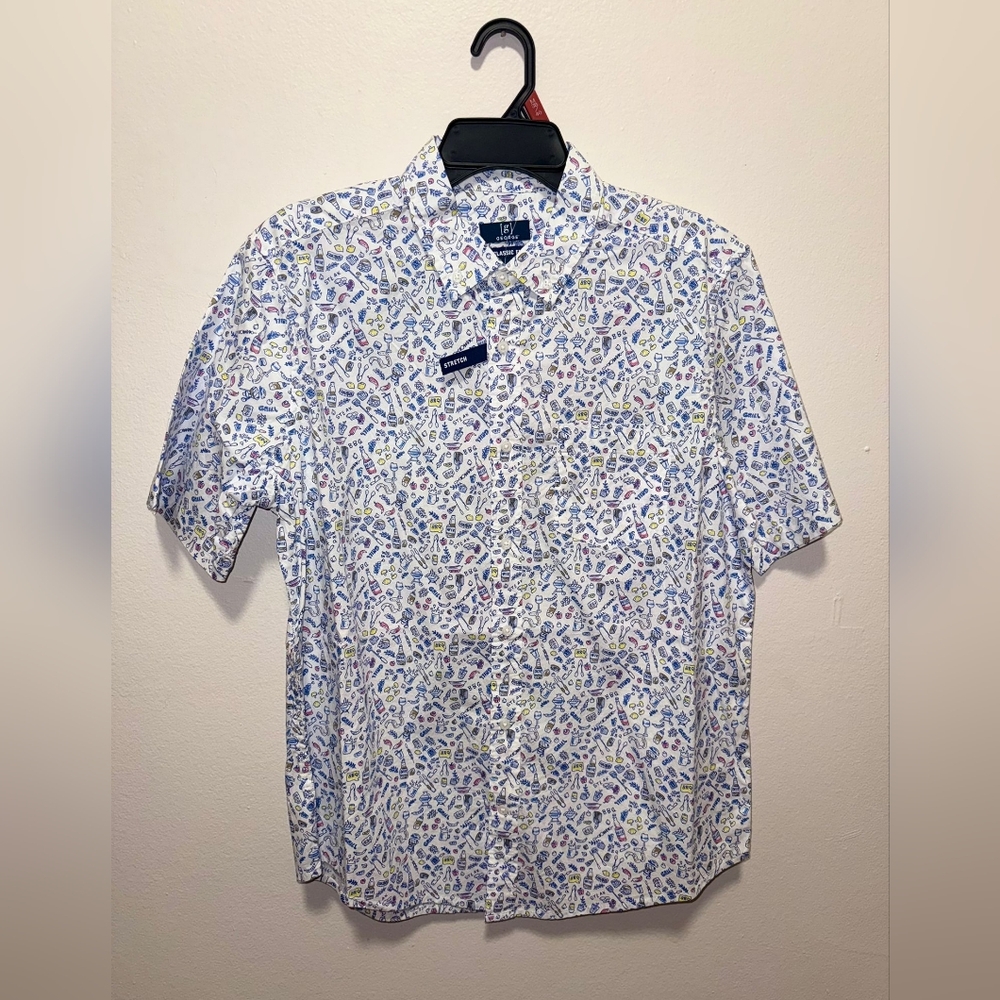 NWT GEORGE Men's Patterned Shirt size M